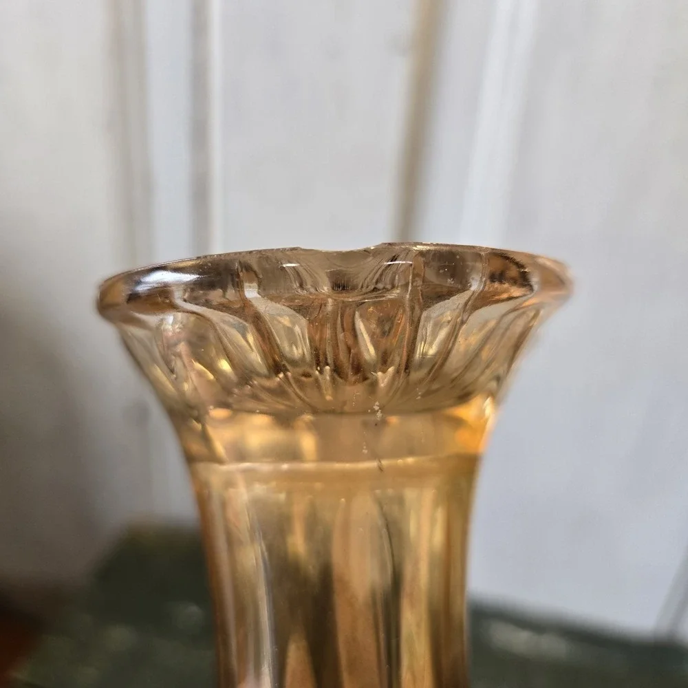Vintage Imperial CARNIVAL GLASS Marigold JACK-IN-THE-PULPIT 8.25
